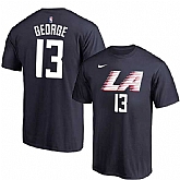 Los Angeles Clippers 13 Paul George Black City Edition Nike T-Shirt
